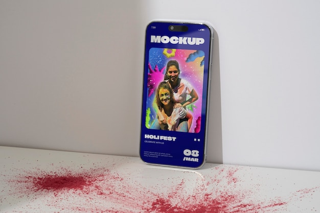 Mockup für das holi-festival-gerät