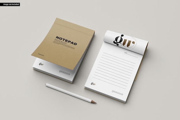 Mockup für das Notizblock