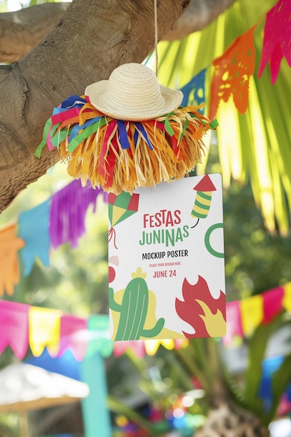 PSD mockup für die feier der festa junina