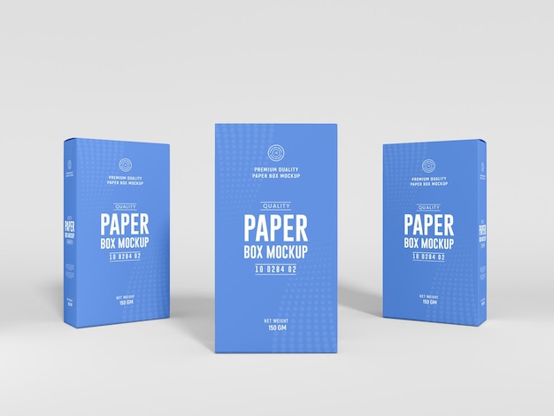 Mockup für die produktverpackung von papierboxen