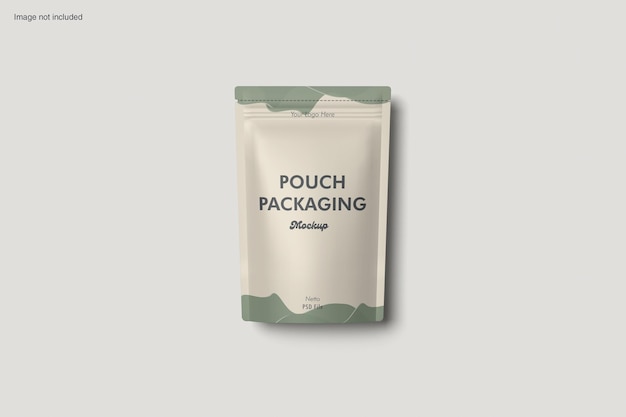 Mockup für die verpackung des beutelbeutels