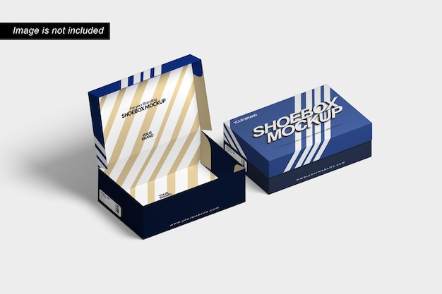 Mockup für die Verpackung von Branding-Schuhschachteln