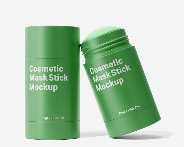 Mockup für die verpackung von cosmetic clay mask stick blush