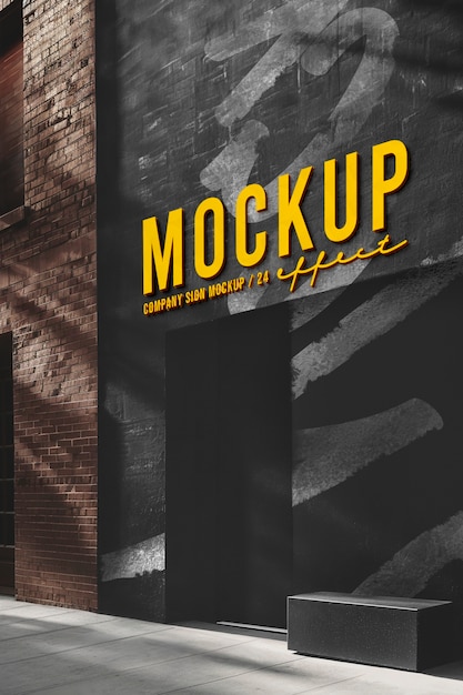 Mockup für ein Firmenlogo-Effekt