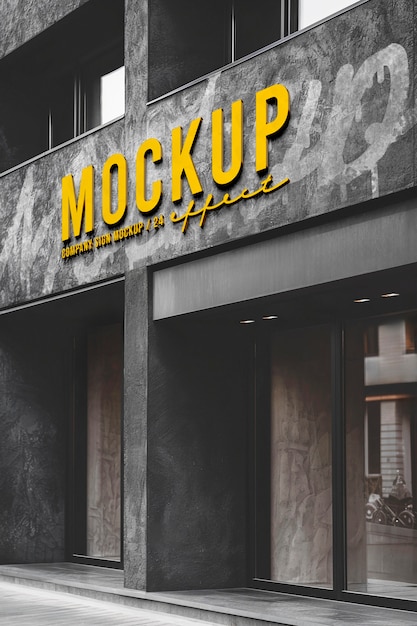 Mockup für ein Firmenlogo-Effekt