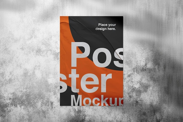 Mockup für ein geklebtes Plakat für Außenwerbung