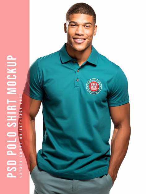 PSD mockup für ein poloshirt für männer