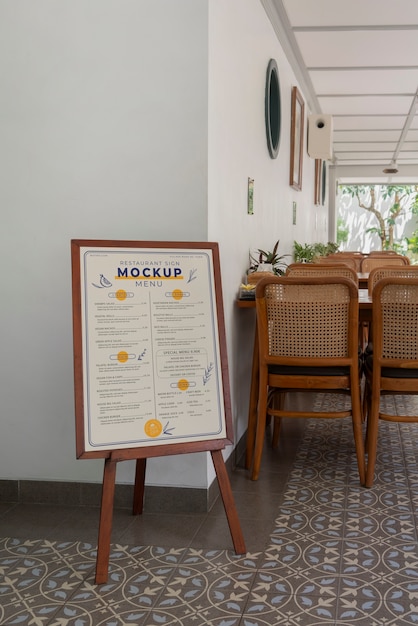 Mockup für ein restaurantzeichen