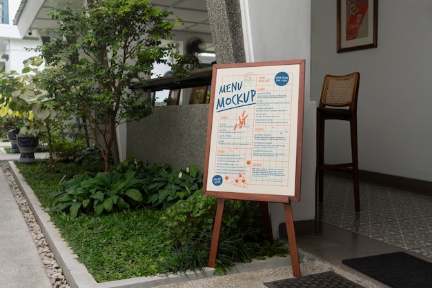 Mockup für ein Restaurantzeichen
