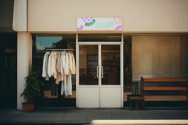 Mockup für ein Vintage-Ladenzeichen
