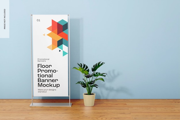 Mockup für ein Werbe-Banner im Boden