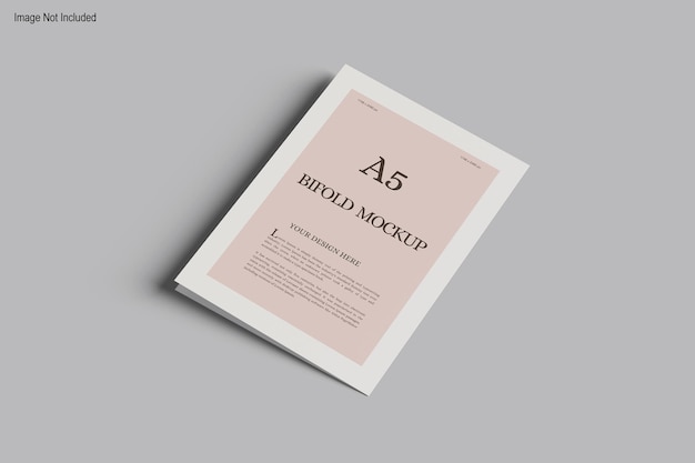 PSD mockup für eine a5-bifold-broschüre