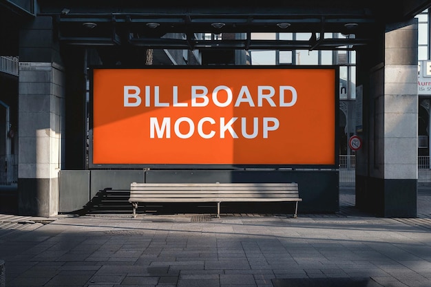 Mockup für eine Billboard-Werbung