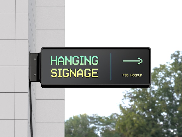 Mockup für eine Hängtafel