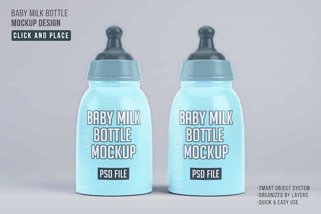 Mockup für eine Milchflasche für Babys