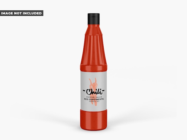 PSD mockup für eine sauceflasche