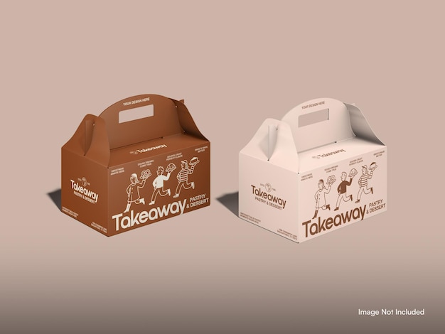 Mockup für eine Takeaway-Lebensmittelbox