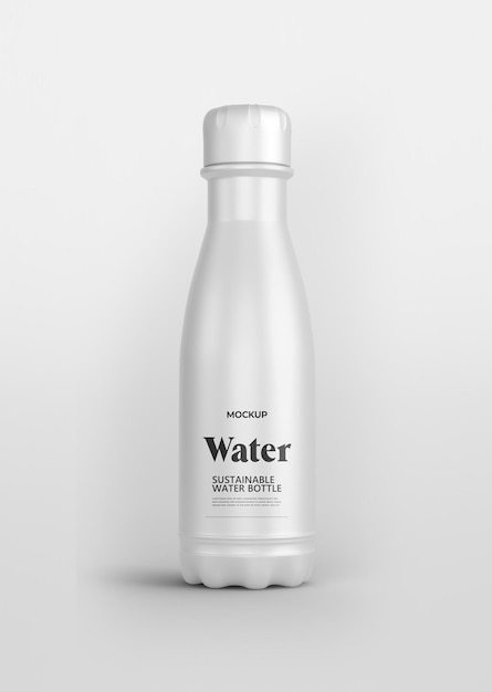 Mockup für eine weiße Wasserflasche