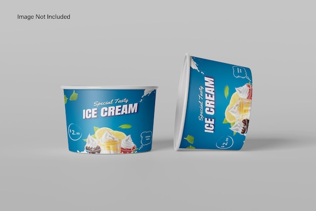 Mockup für Eiscreme-Tassen