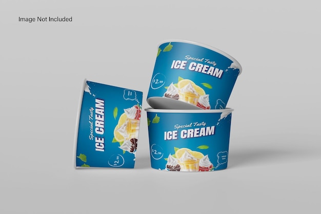 Mockup für Eiscreme-Tassen