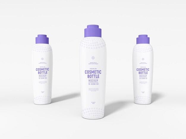 Mockup für glänzende kosmetische Flaschenverpackungen