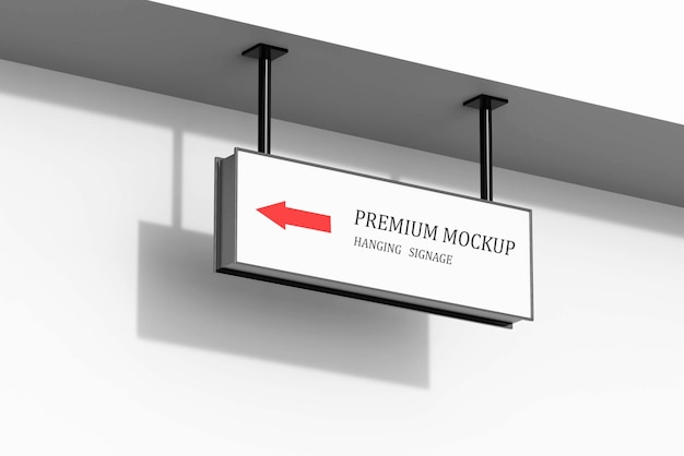 Mockup für hängende digitale Schilder