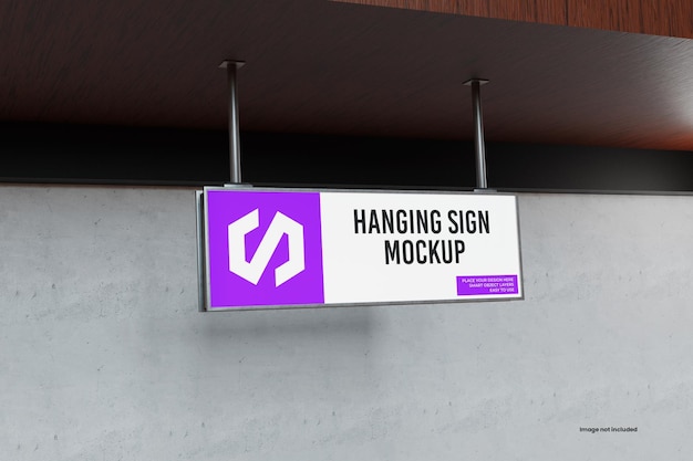 Mockup für hängende Schilder