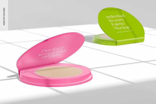 Mockup für individuelle bronzer-paletten