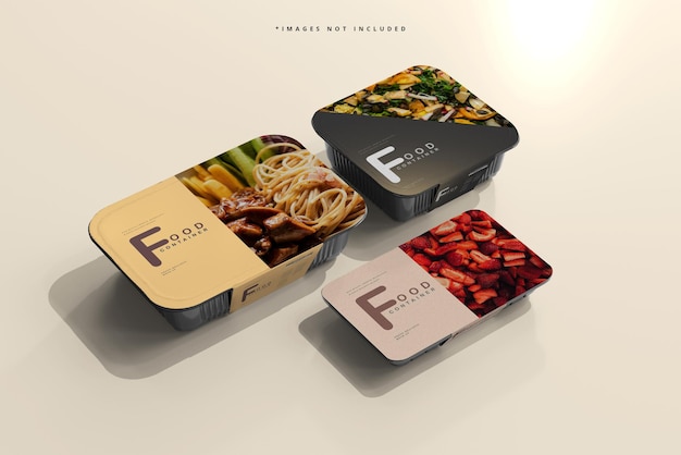 Mockup für Lebensmittelbehälter