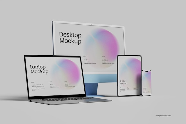 PSD mockup für mehrere geräte