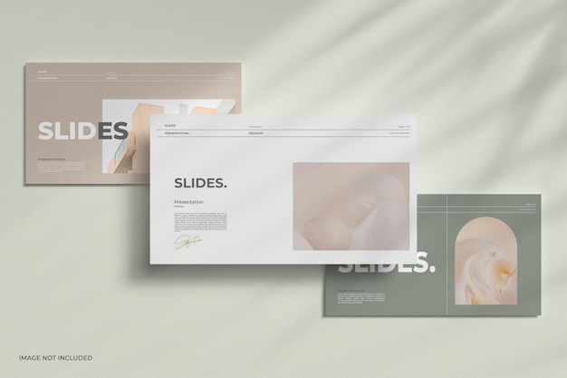 Mockup für minimalistische Präsentationsdia