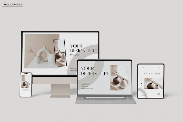 Mockup für multiresponsive Geräte