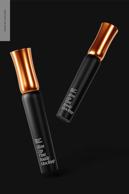 Mockup für schlanke Lippenfarbenflaschen