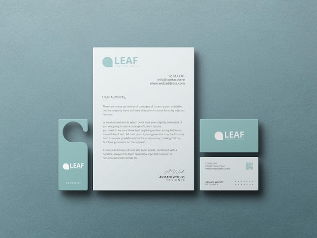 Mockup für Schreibwaren