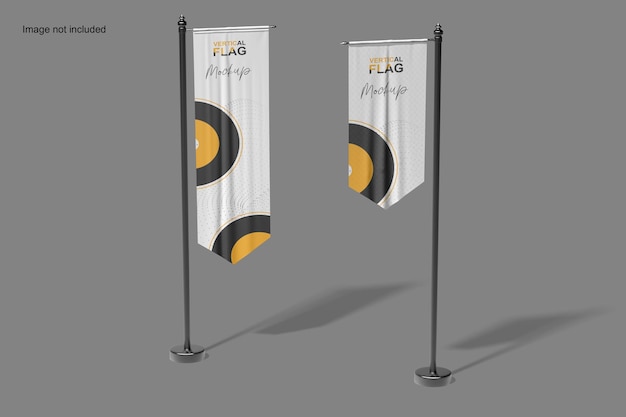 Mockup für vertikale Fahnen