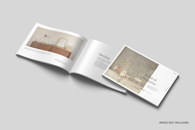 Mockup für Zeitschriften im A4-Querformat