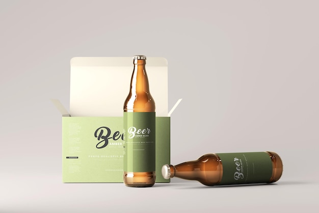 Mockup garrafa de cerveja