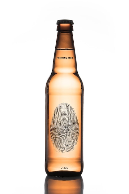 Mockup garrafa de cerveja