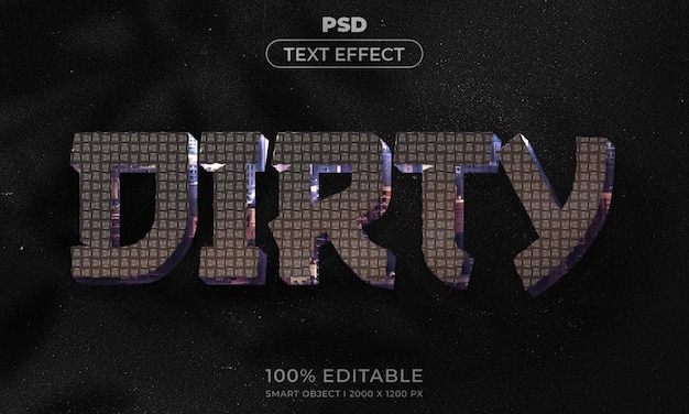 Mockup gaya efek logo dan teks 3D yang bisa diedit dengan latar belakang abstrak gelap
