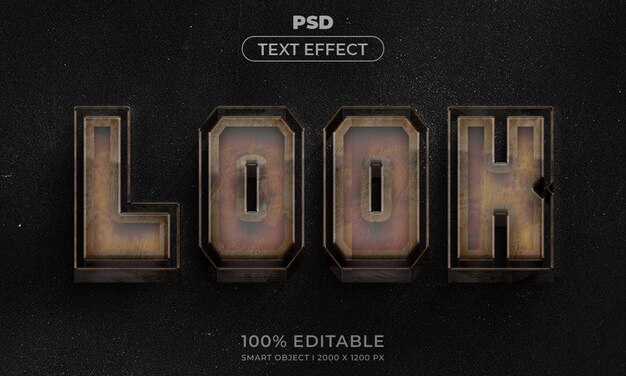 Mockup gaya efek logo dan teks 3D yang bisa diedit dengan latar belakang abstrak gelap
