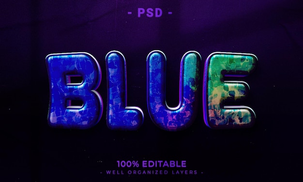 Mockup gaya efek teks dan logo 3d PSD yang bisa diedit dengan latar belakang abstrak gelap