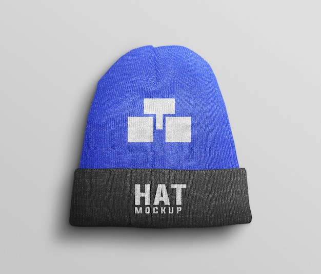 Mockup de la gorra de invierno