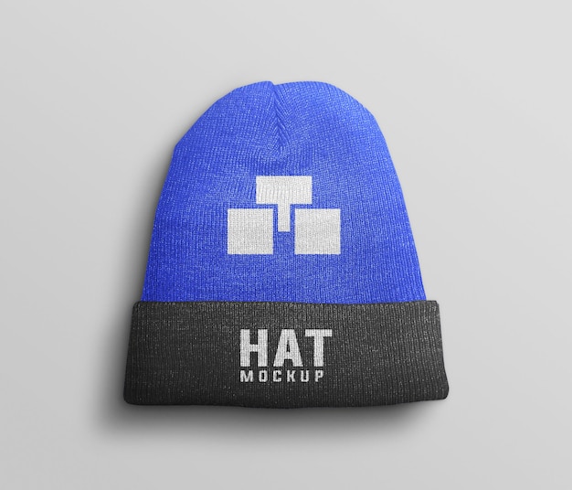 PSD mockup de la gorra de invierno