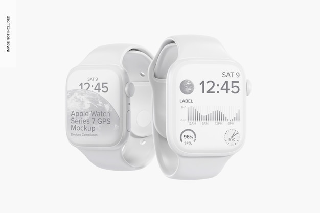 Mockup GPS Clay Apple Watch serie 7, vista frontale