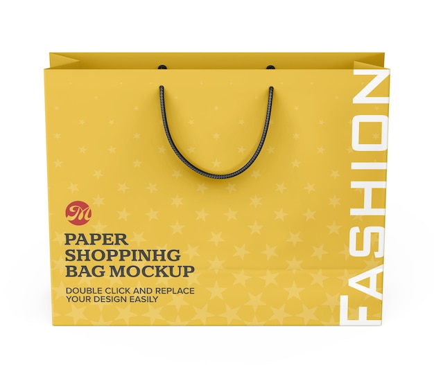 Mockup de una gran bolsa de papel para la marca