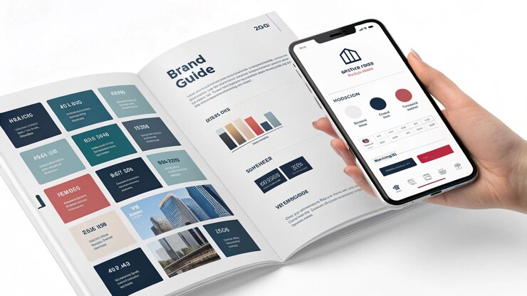 PSD mockup de la guía de la marca