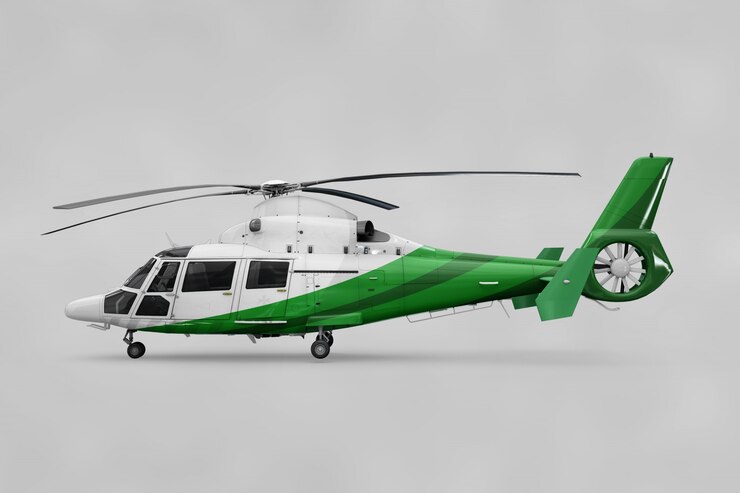 PSD mockup de helicoptero realista