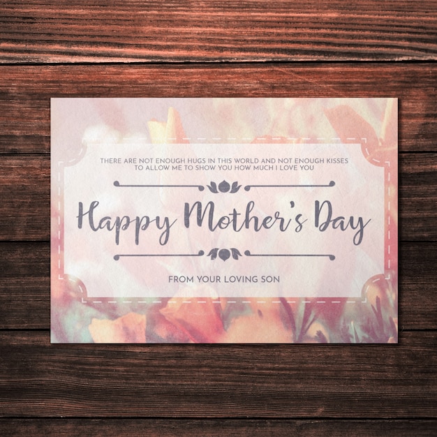 Mockup de hermosa tarjeta para el día de la madre