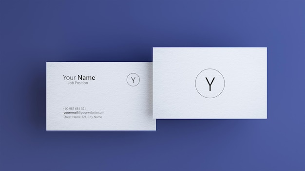 Mockup id card design minimalista elegante editável