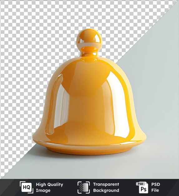 Mockup D'image Psd Premium Transparent Avec Un Design Jaune-orange Et Une Ombre Sombre